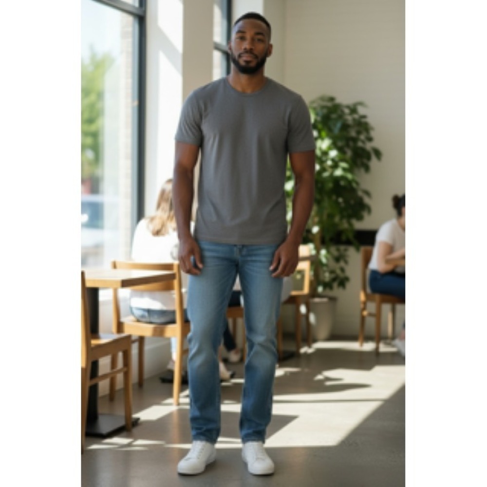 Banana Republic Luxe Touch Performance Gray Tee - Men's Medium